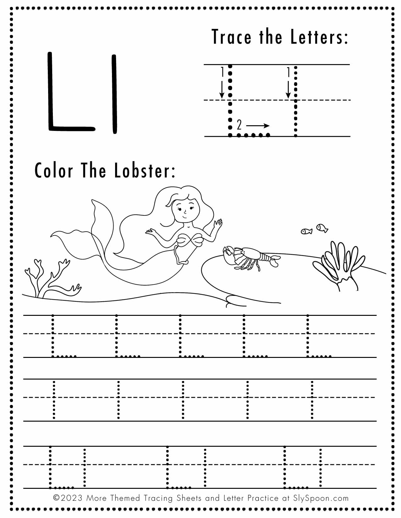 Free Printable L Worksheets