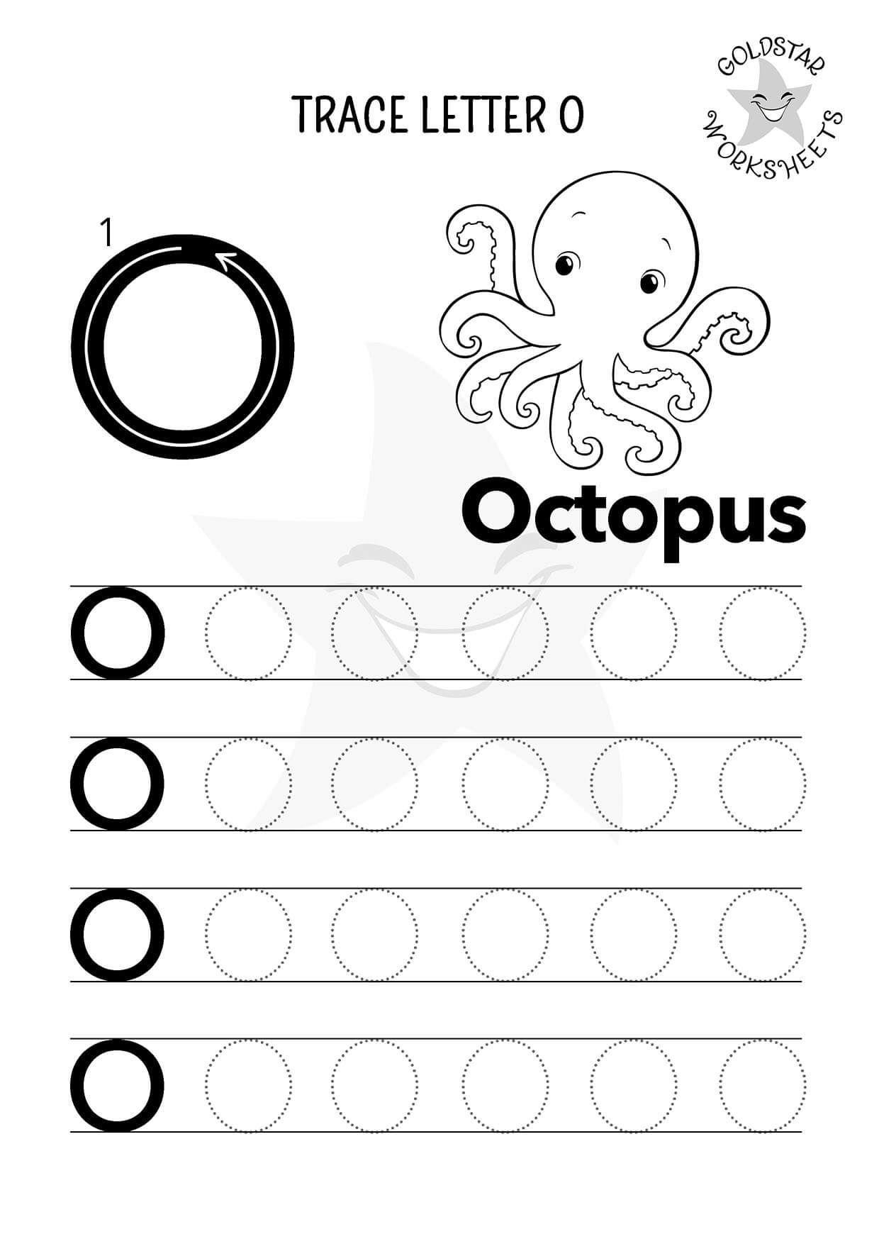 Free Letter O Tracing Worksheets Octopus Owl U0026 Orangutan Fun
