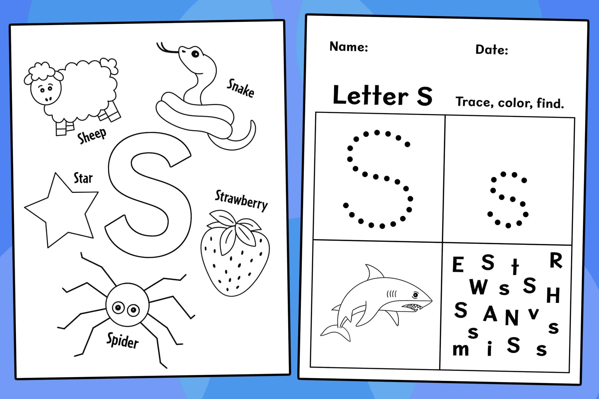 FREE Letter S Worksheets For Preschool The Hollydog Blog Worksheets Library