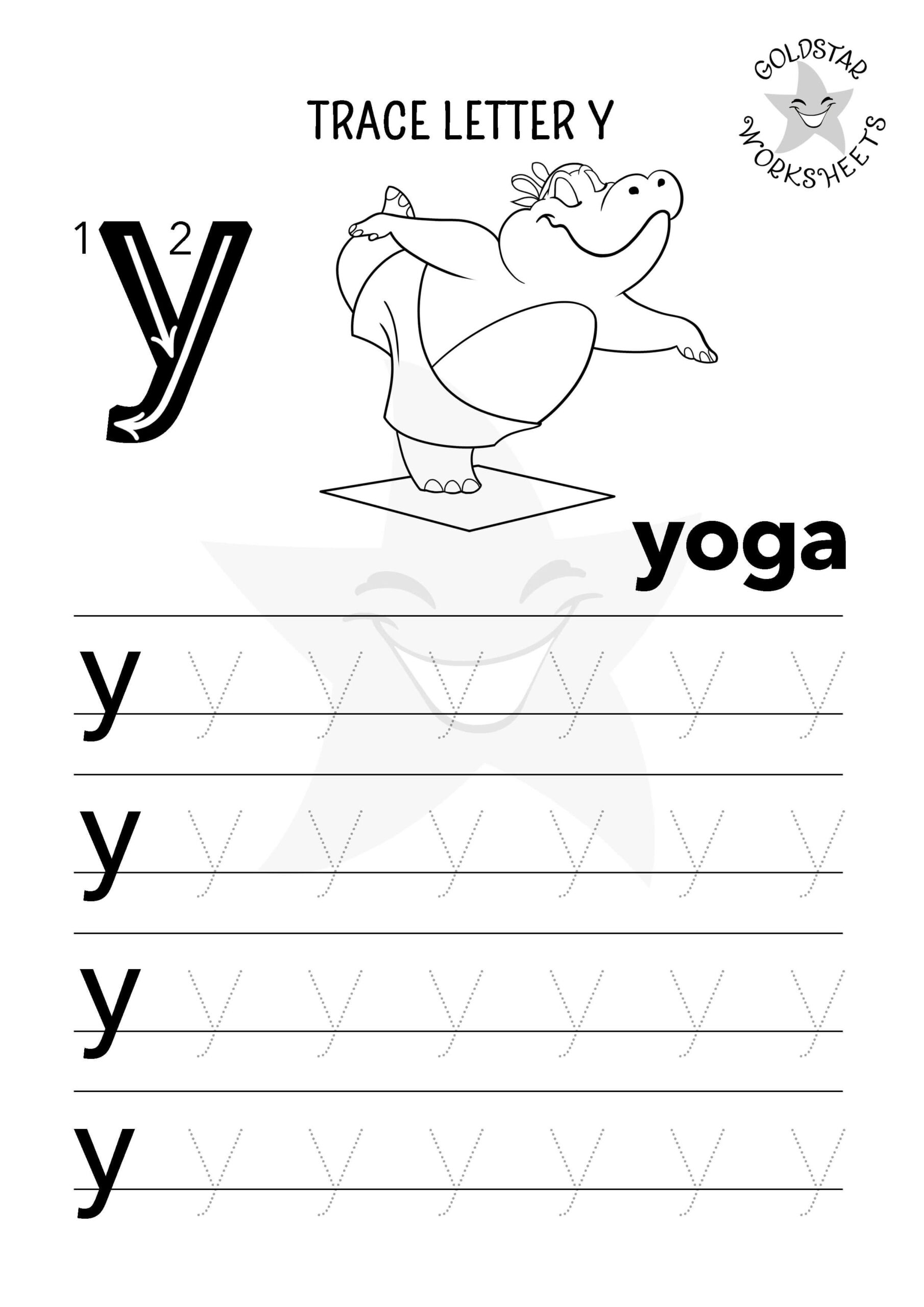 Free Letter Y Tracing Worksheets Yaks Make Preschool Learning Fun 