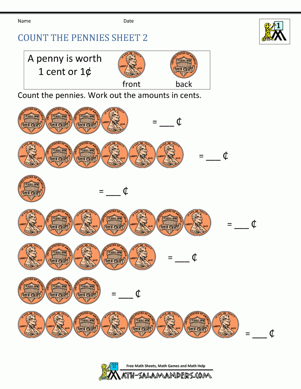 1st Grade Money Worksheets Free Printables