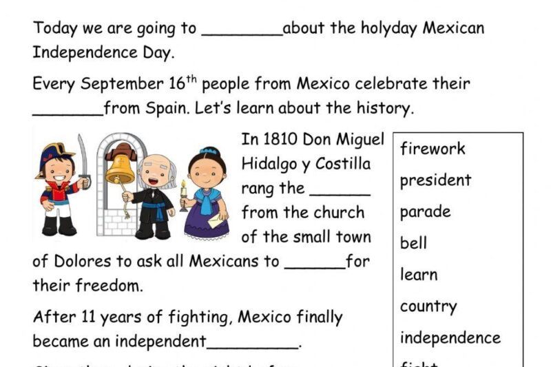 Free Printable Mexican Independence Day Worksheets