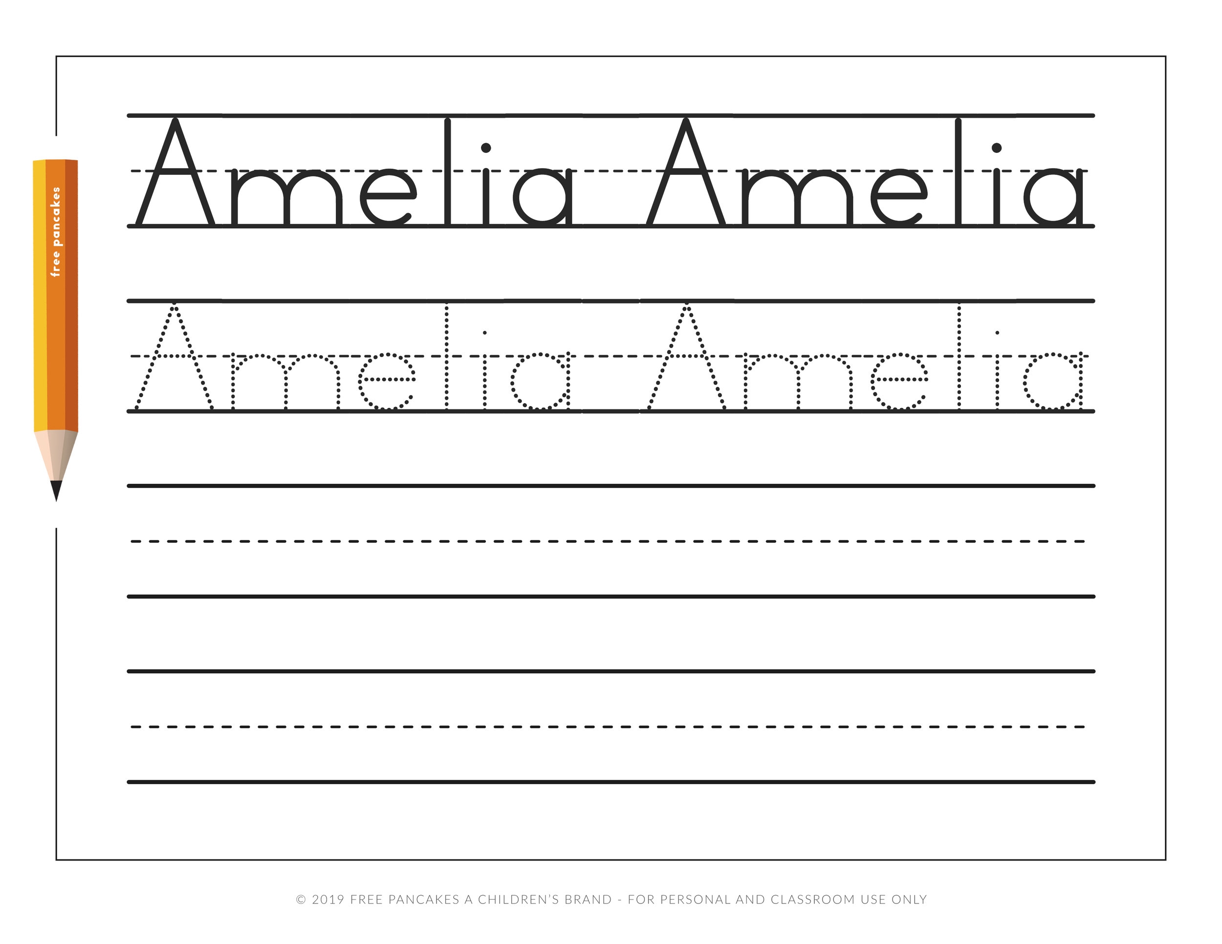 Free Preschool Name Printables