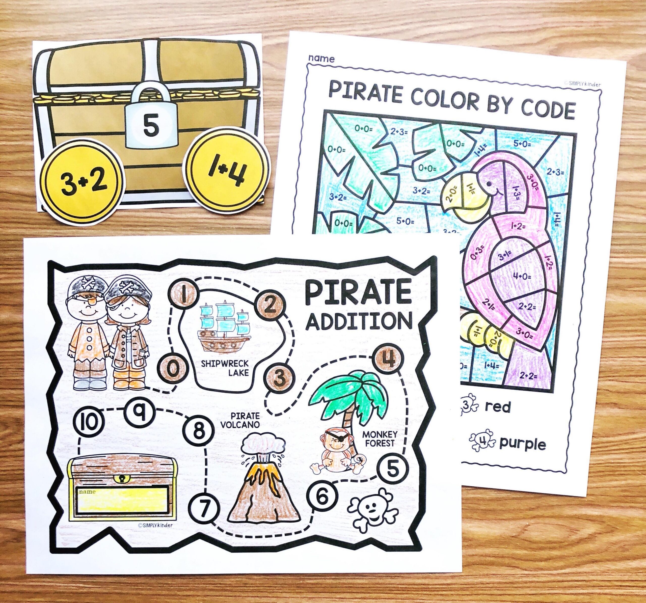 Free Pirate Math Facts Practice Simply Kinder Free Pirate Math Facts Practice Simply Kinder