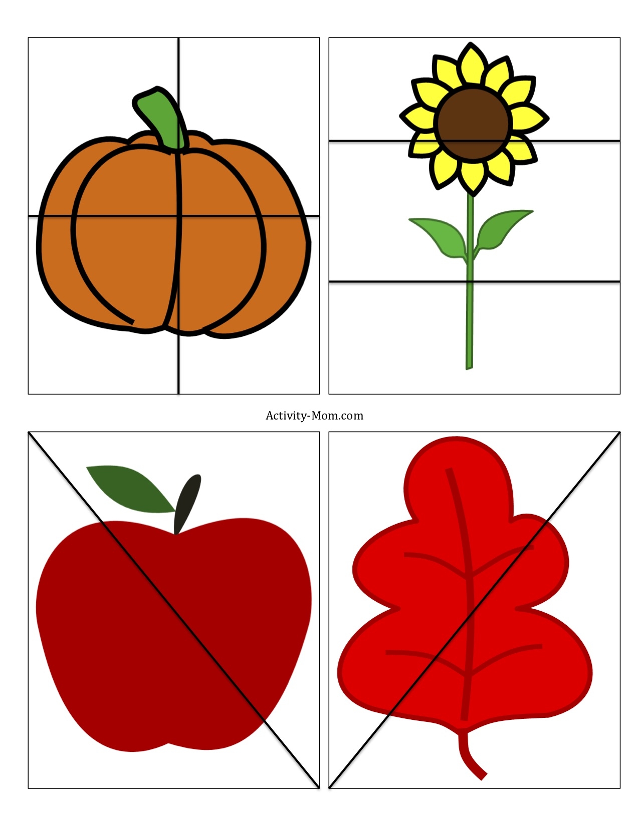 Free Printable 4 Piece Puzzles For Kids The Activity Mom Worksheets Library