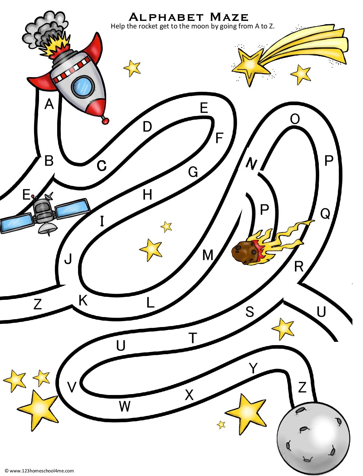 FREE Printable ABC Alphabet Mazes For Pre k And Kindergarten FREE Printable ABC Alphabet Mazes For Pre k And Kindergarten