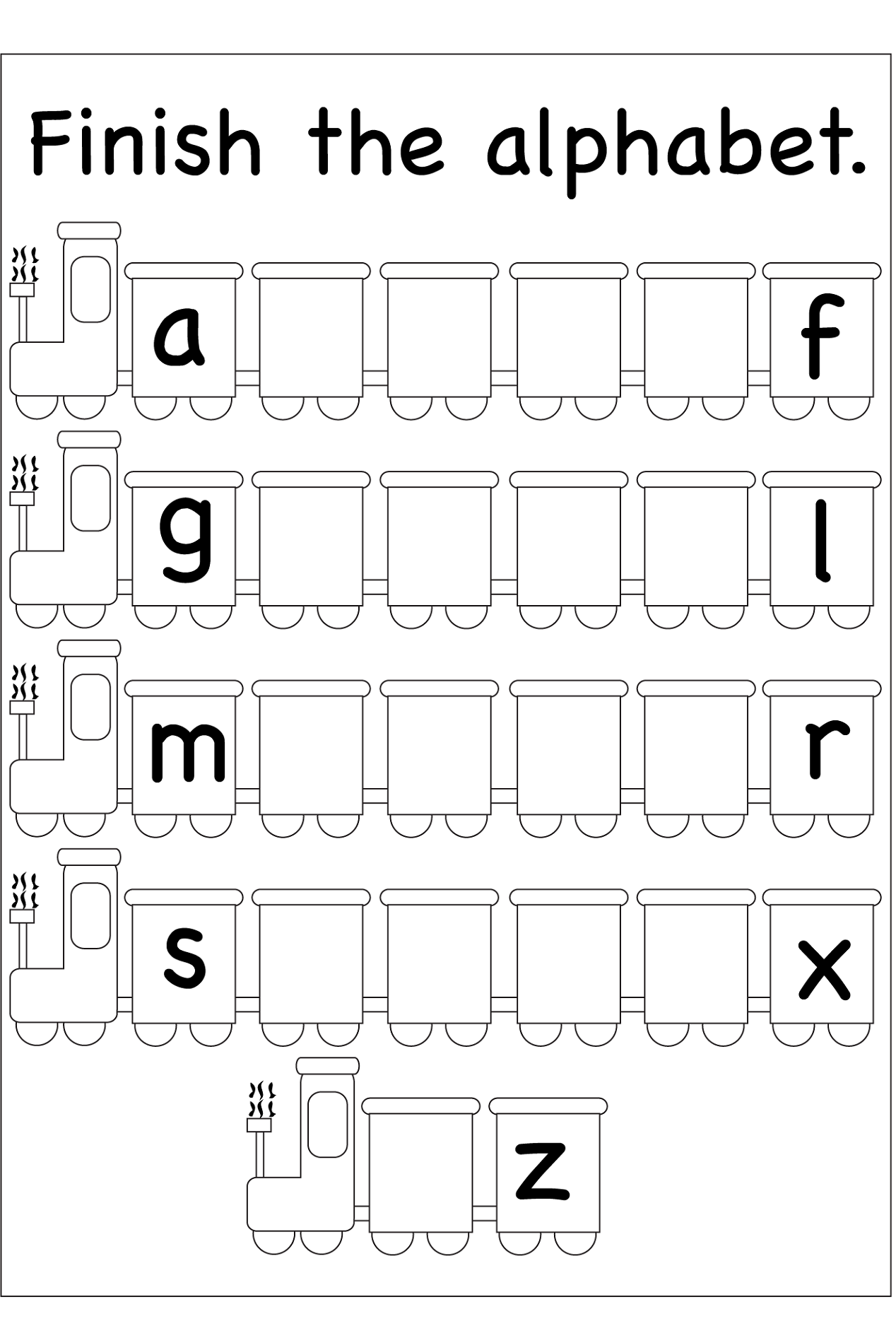 FREE Printable ABC Alphabet Trace And Color Worksheets 