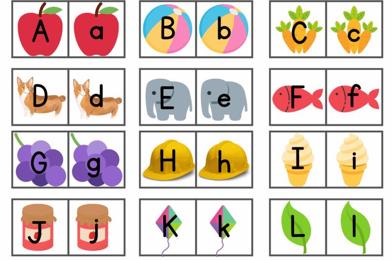 Free Printable Matching Letters.For Preschoolers