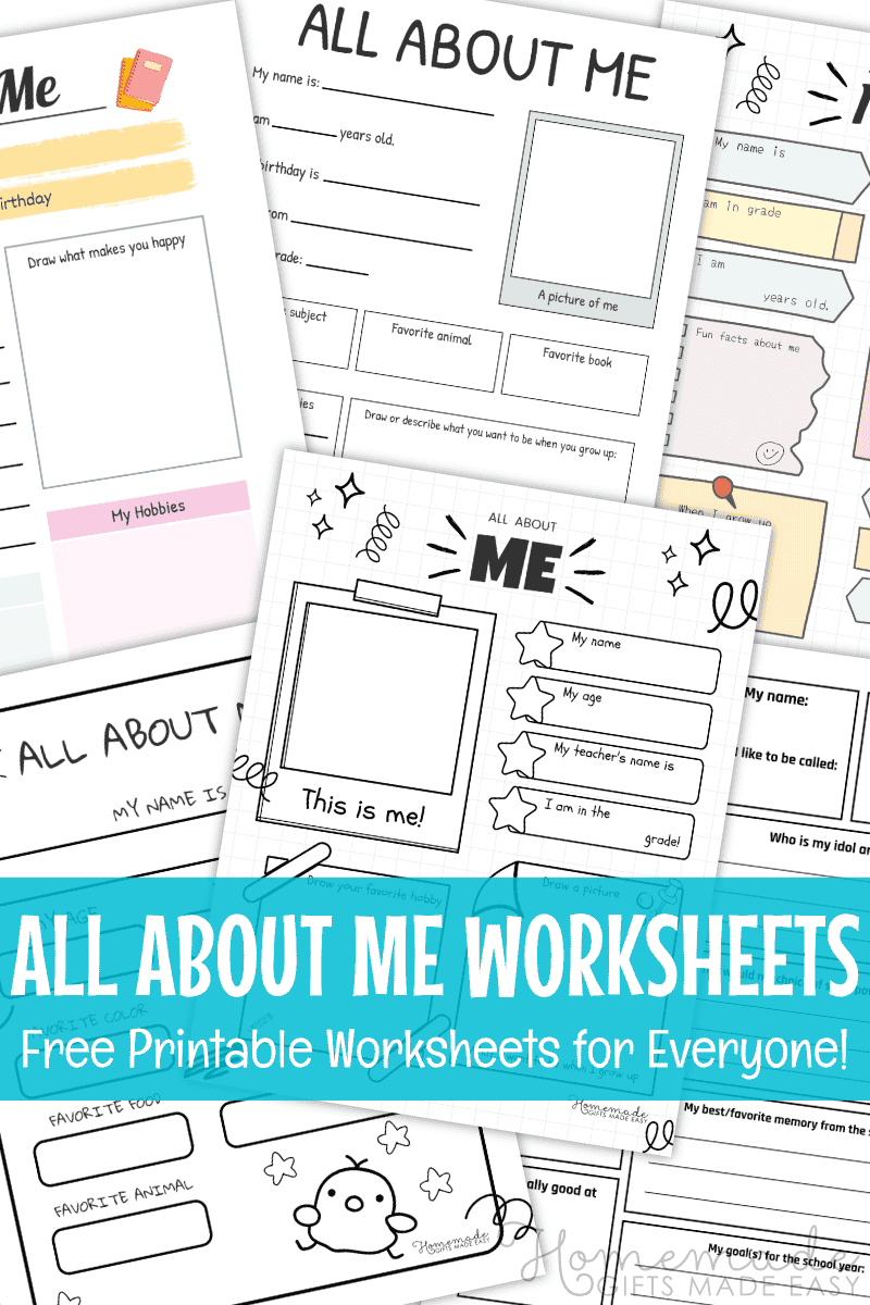 Free Printable All About Me Worksheet Templates For Back To School