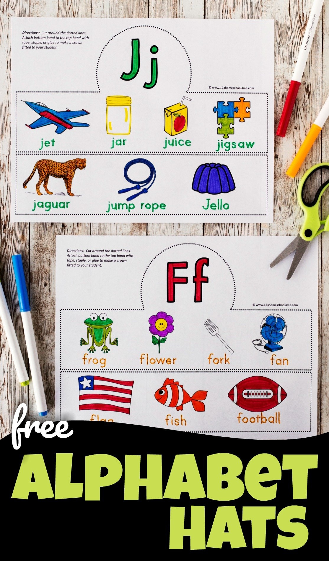 FREE Printable Alphabet Hats Craft For Learning Letters FREE Printable Alphabet Hats Craft For Learning Letters