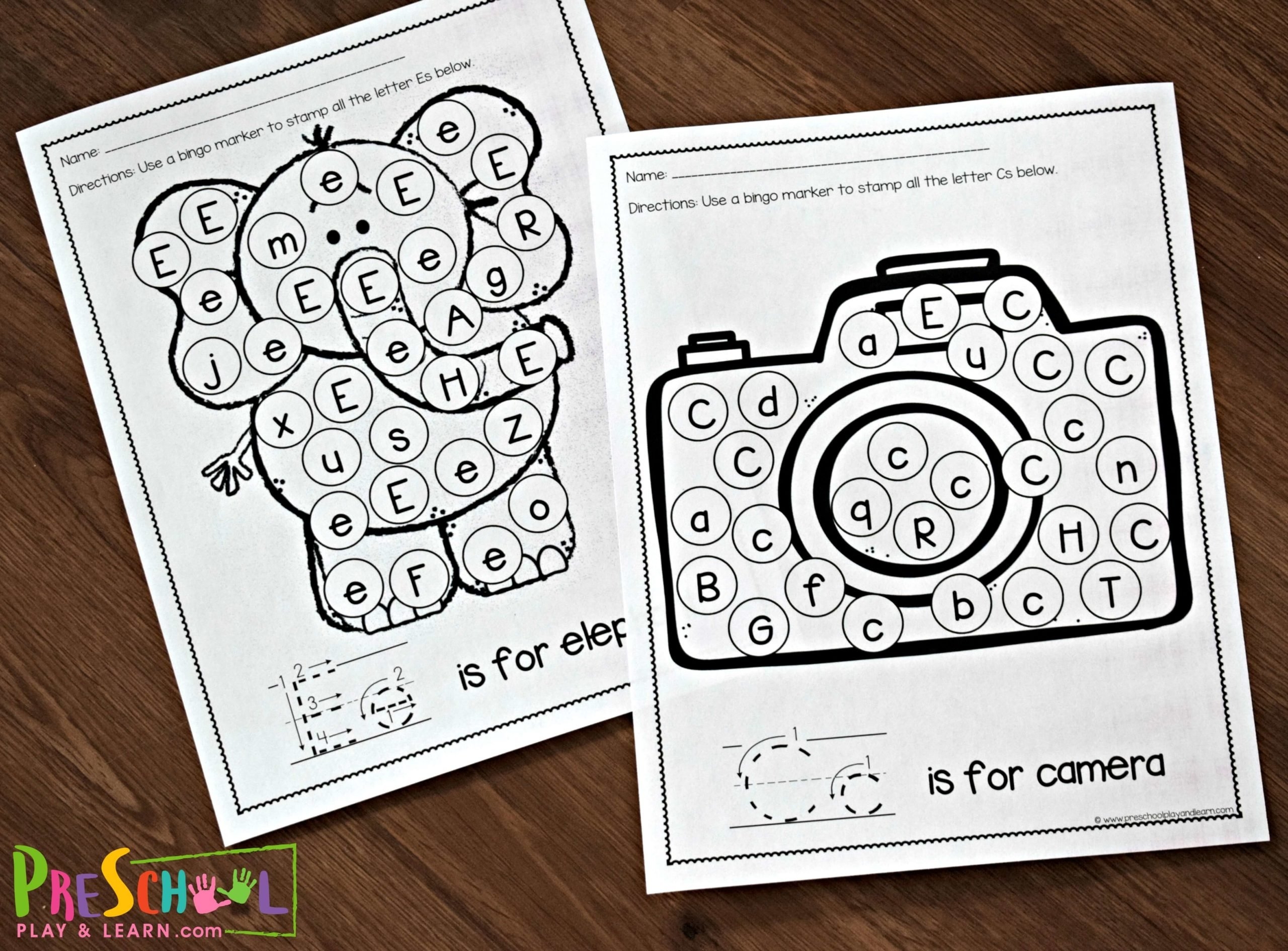 Alphabet Identification Worksheets