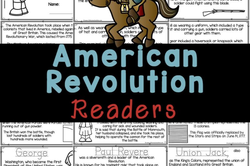 American Revolution Reading Comprehension Worksheets