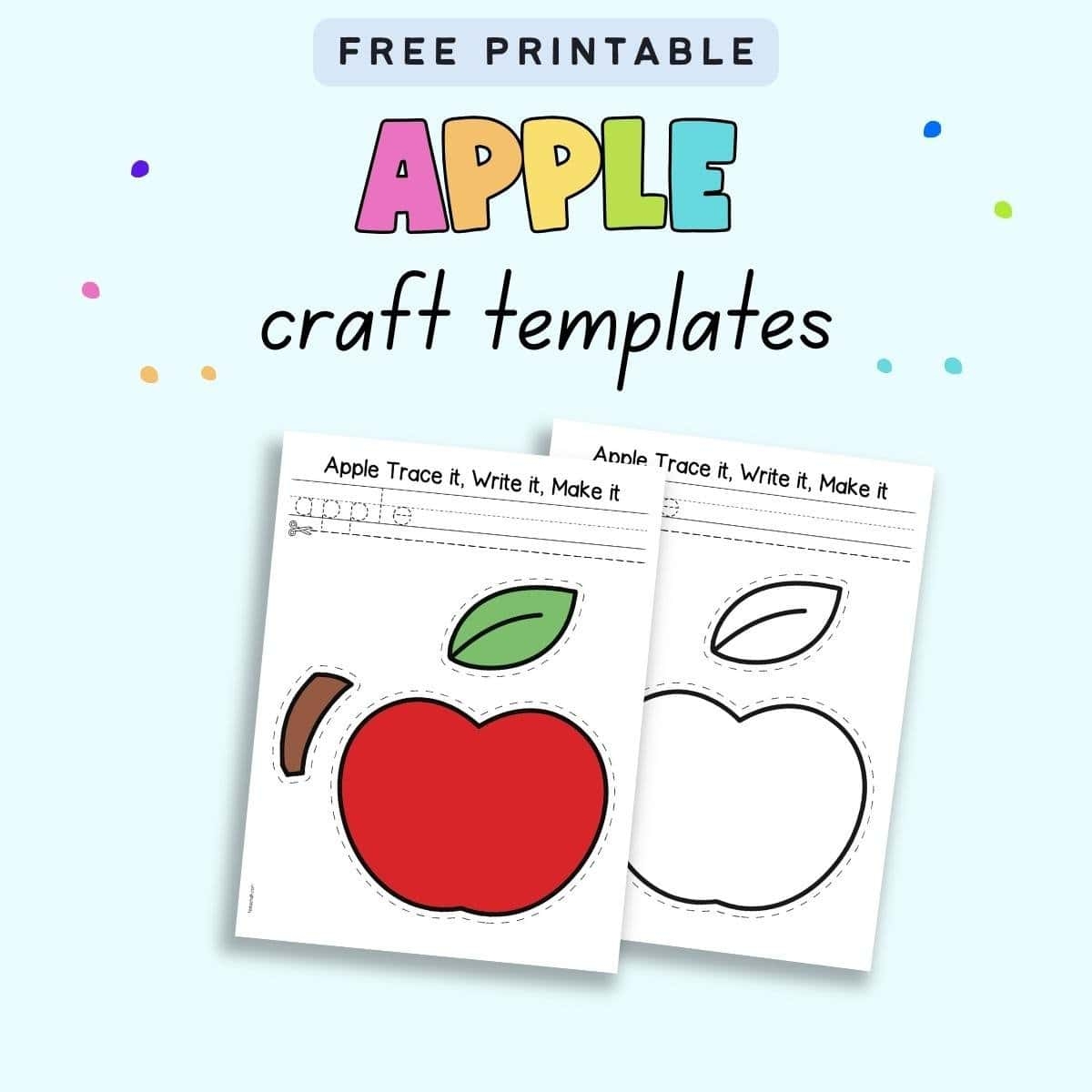 Free Printable Apple Craft The Artisan Life Free Printable Apple Craft The Artisan Life
