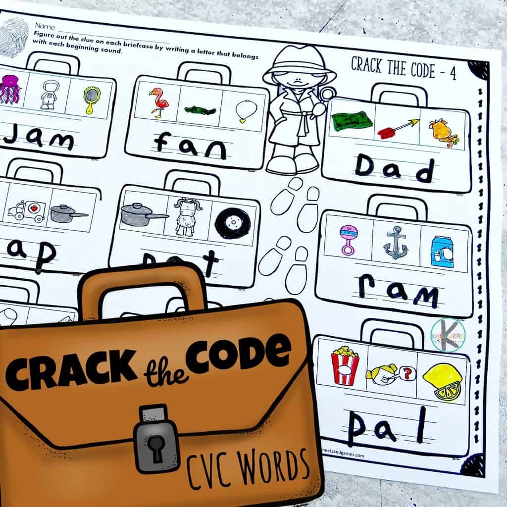  FREE Printable Begining Sound Crack The Code Worksheet