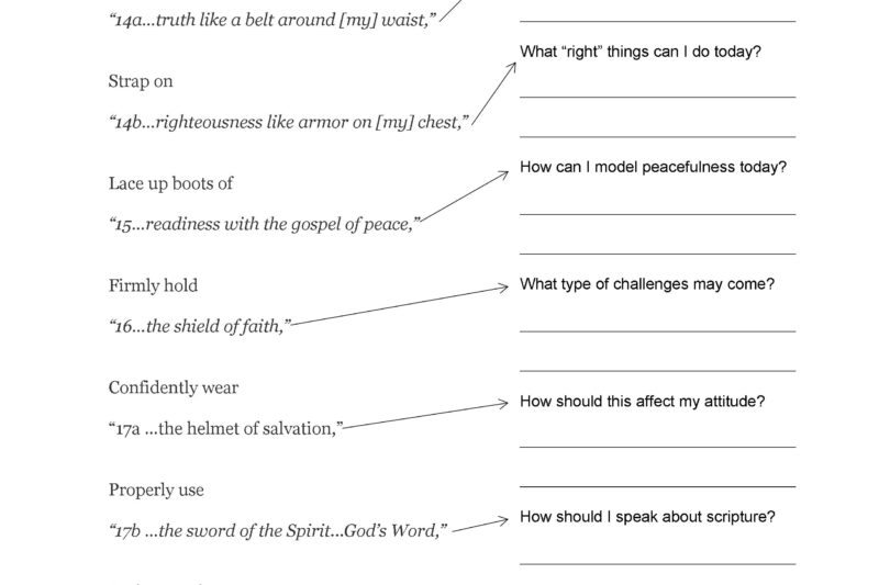 Free Printable Bible Study Worksheet Lessons