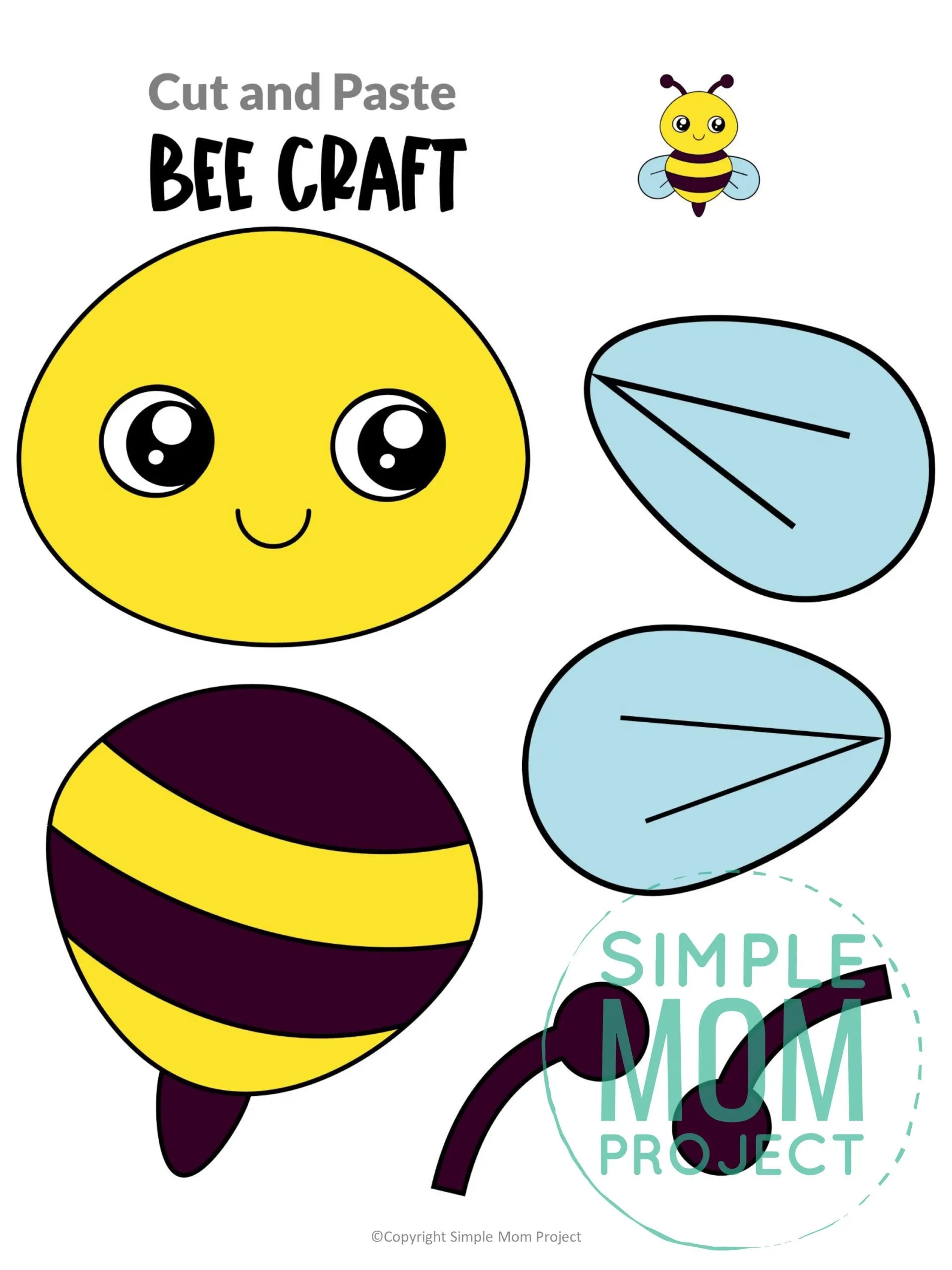 Free Printable Bumble Bee Craft Template Simple Mom Project Free Printable Bumble Bee Craft Template Simple Mom Project