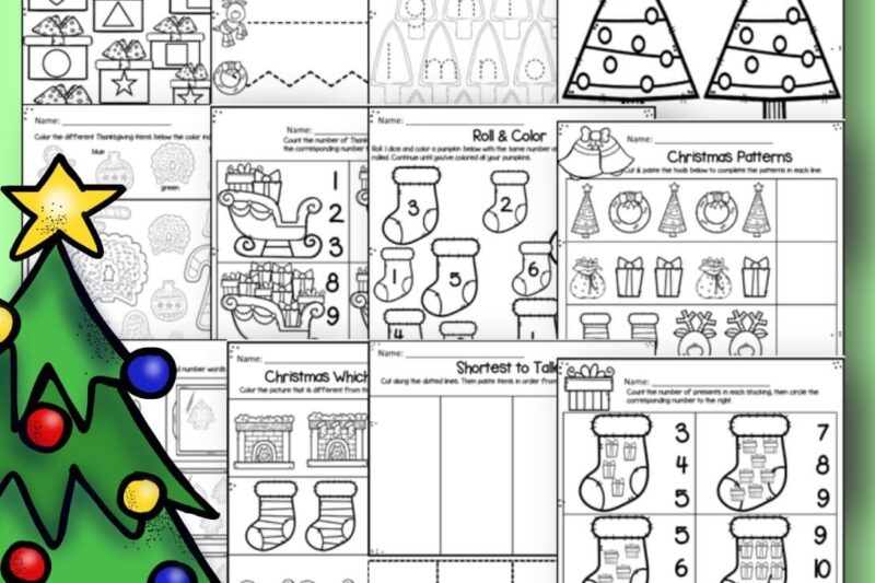 Free Holiday Printable Worksheets
