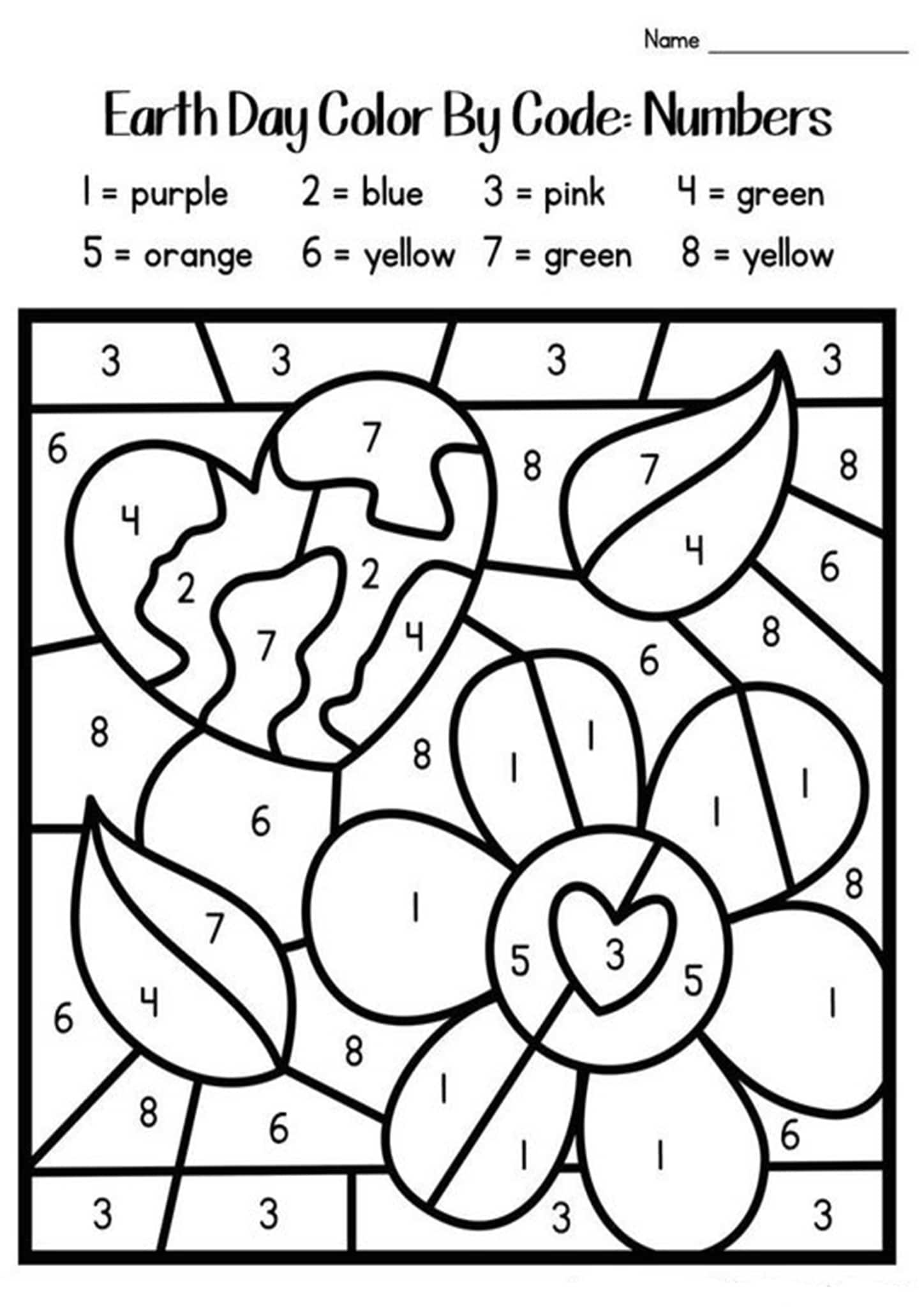 Color By Number Printable For Preschool Color By Number Printable For Preschool