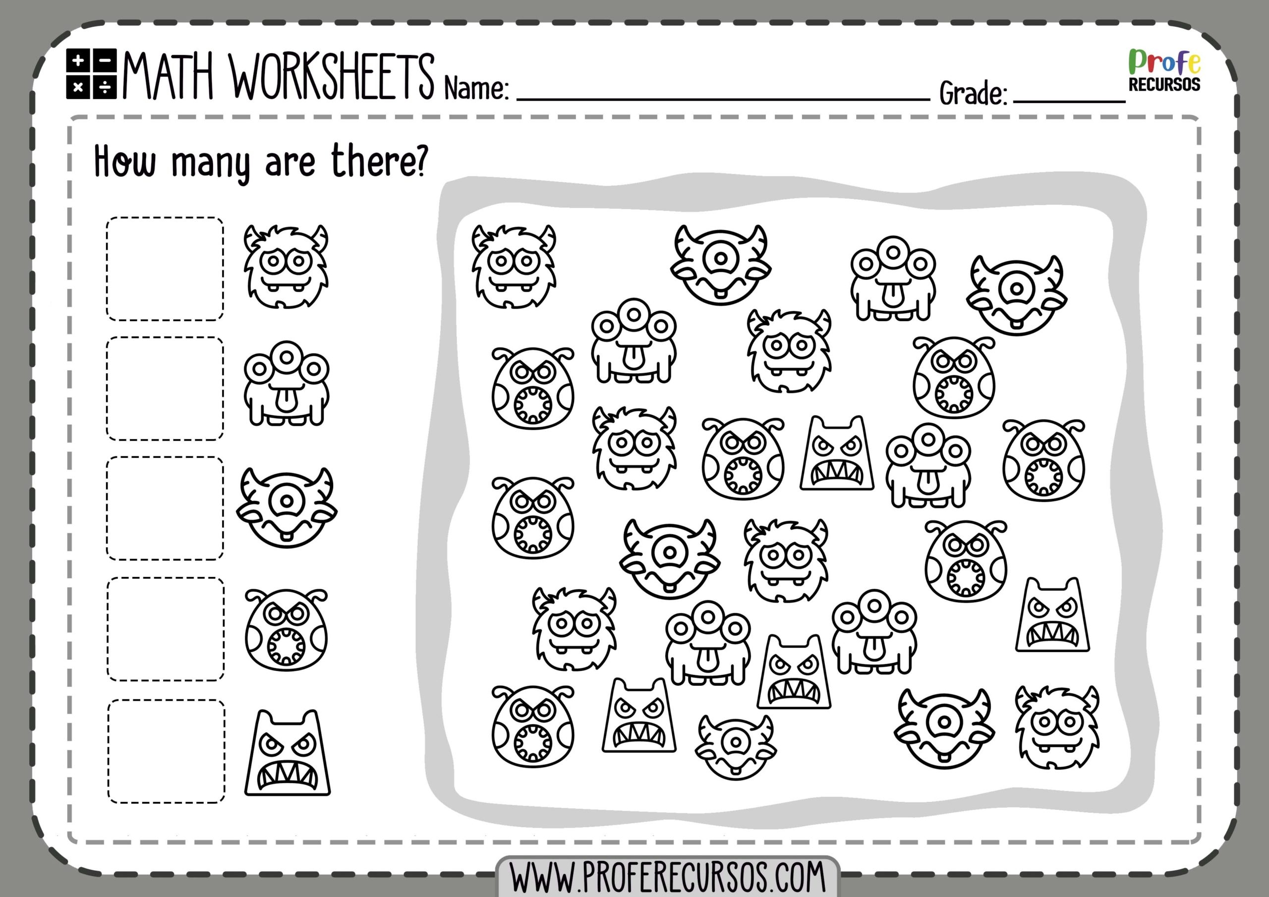 Free Math Worksheets Kindergarten Counting