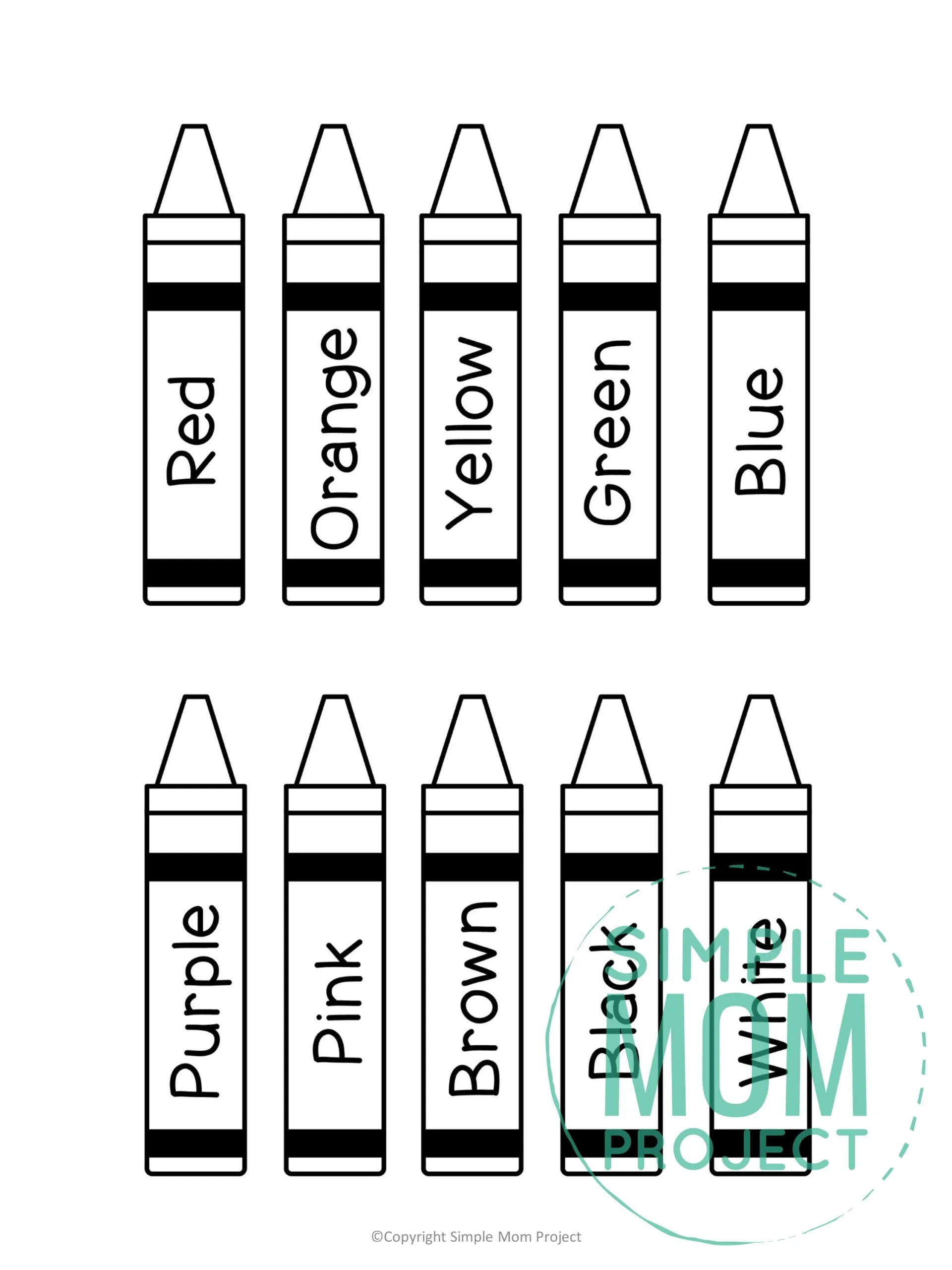 Color Preschool Printables Crayons Color Preschool Printables Crayons