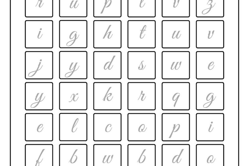Advanced Free Printable Cursive Worksheets