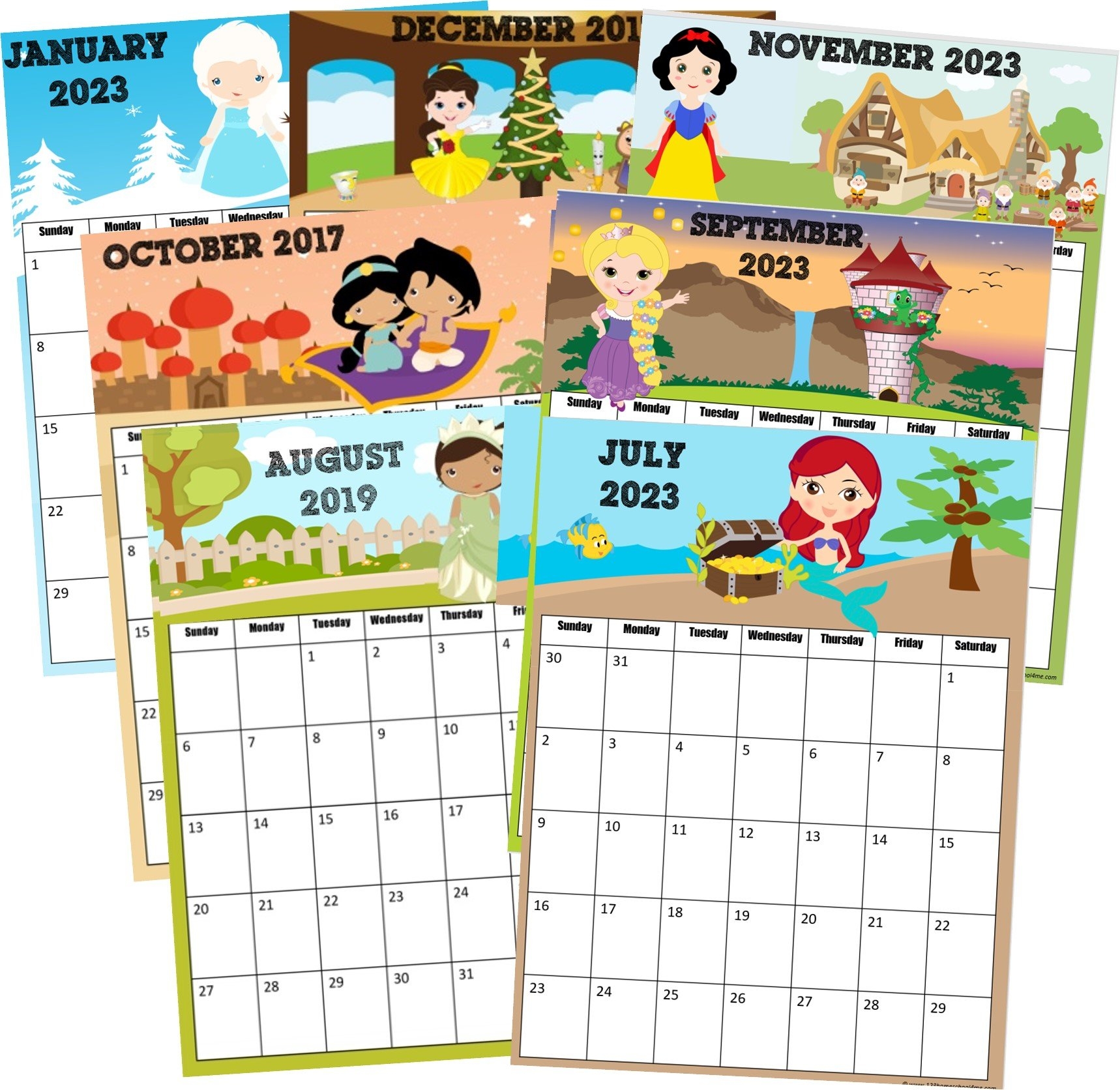 Free Printable Blank Preschool Calendar