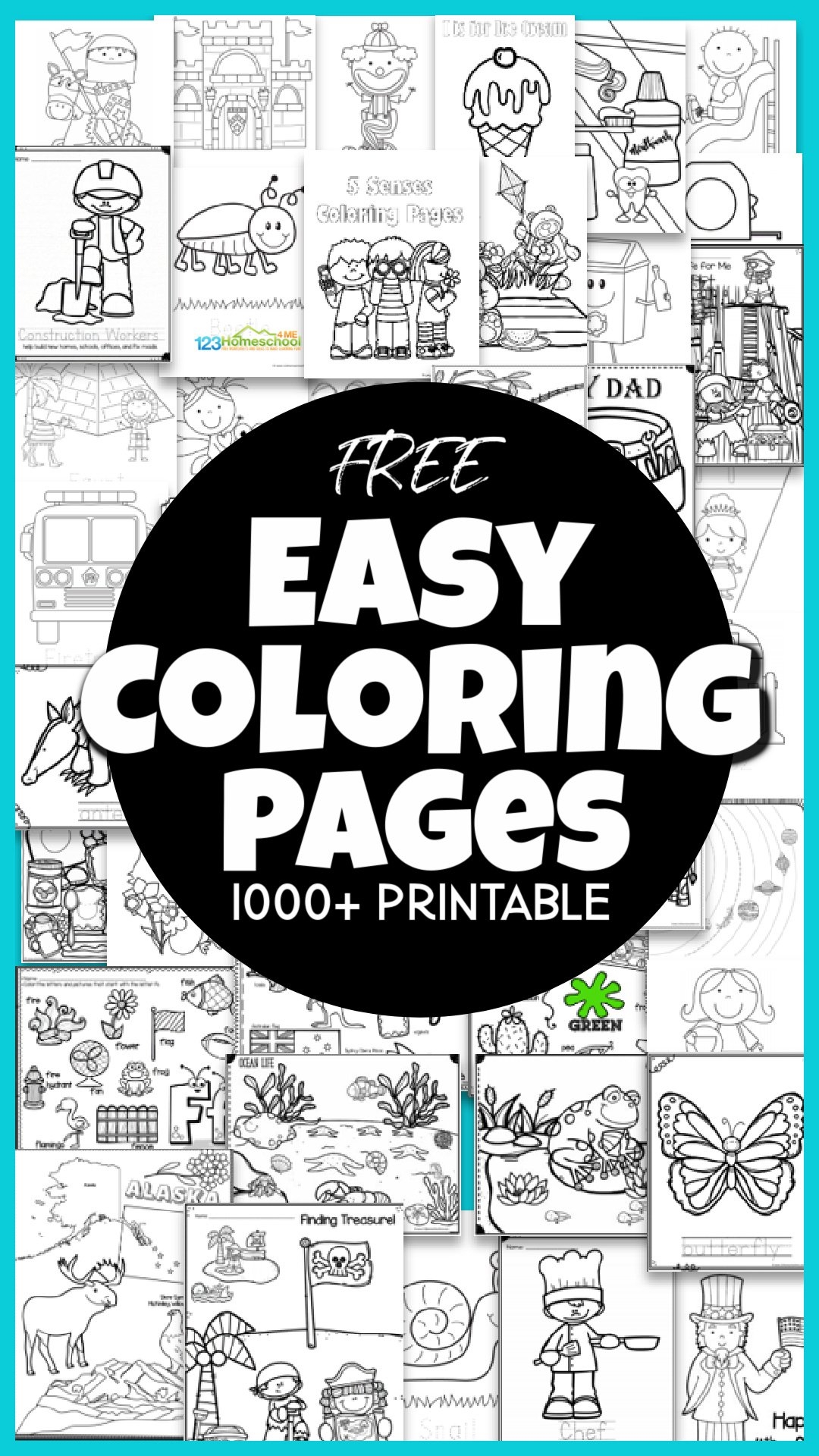FREE Printable EASY Preschool Coloring Pages over 1000 Pages   FREE Printable EASY Preschool Coloring Pages over 1000 Pages