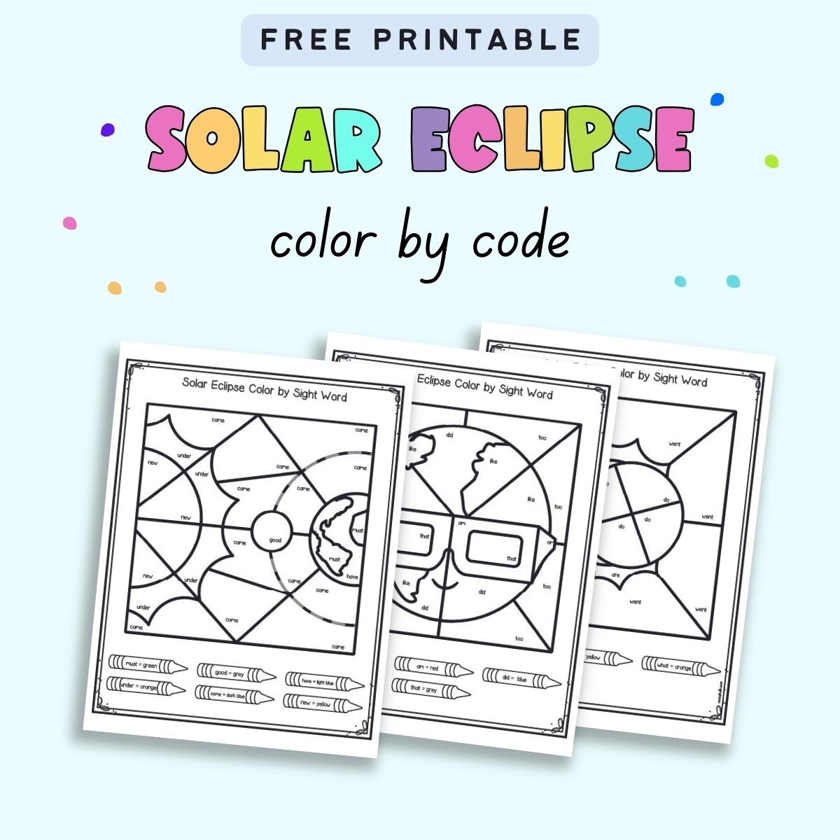 Free Printable Eclipse Worksheets