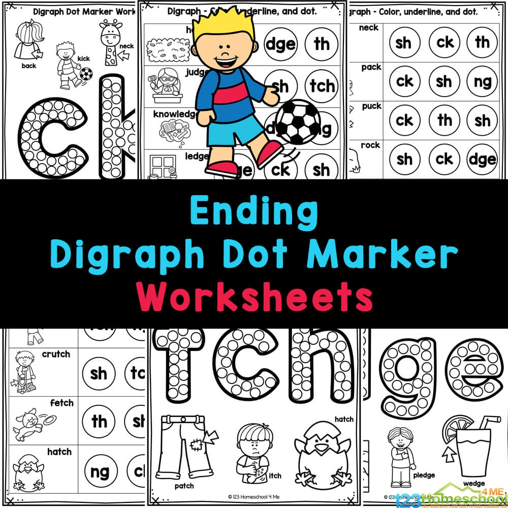 Free Printable Ending Sounds Digraph Worksheets With Pictures