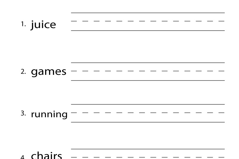 Free Printable Language Worksheets