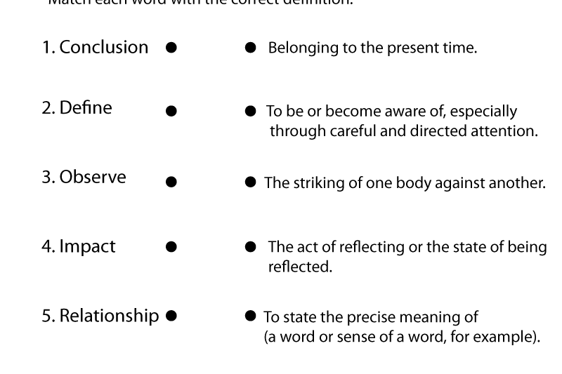 Free Printable Esl Vocabulary Worksheets