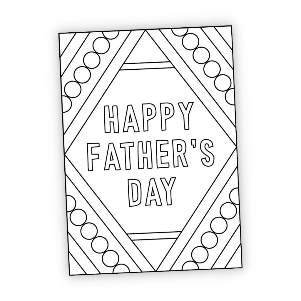 Free Printable Father s Day Card To Color The Craft at Home Family