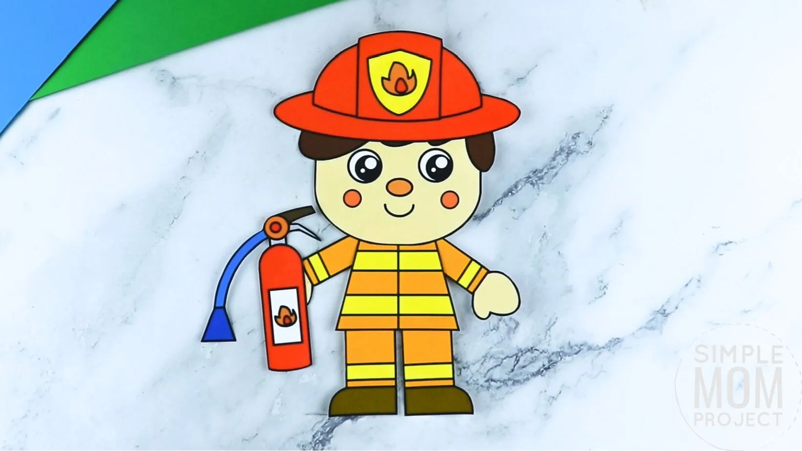 Free Printable Firefighter Craft Template Simple Mom Project