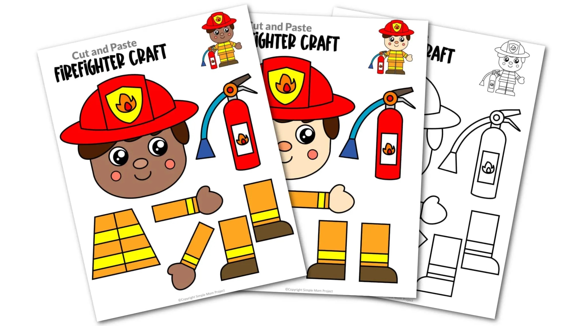 Free Printable Firefighter Craft Template Simple Mom Project Free Printable Firefighter Craft Template Simple Mom Project