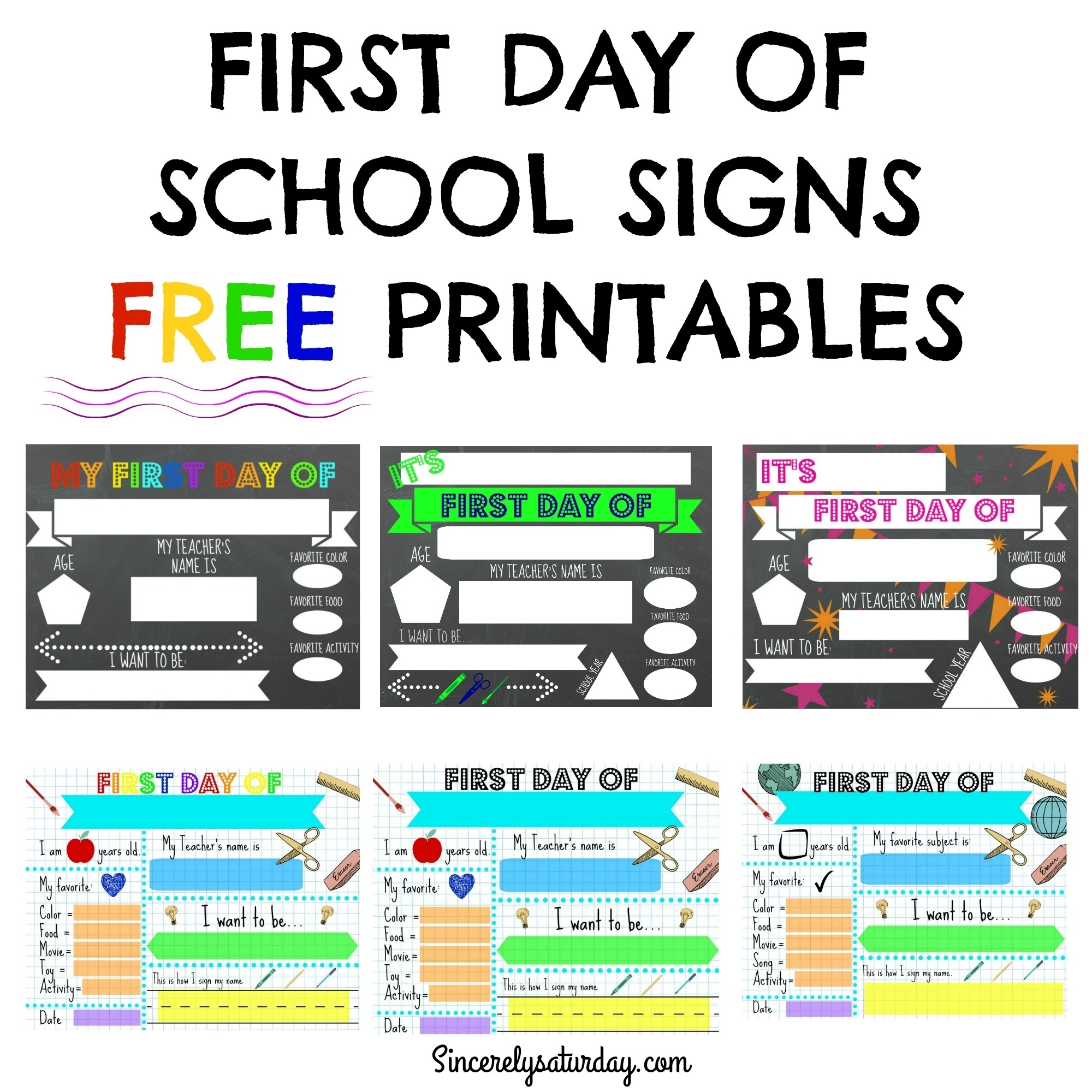 First Day Of Preschool Printable Free First Day Of Preschool Printable Free