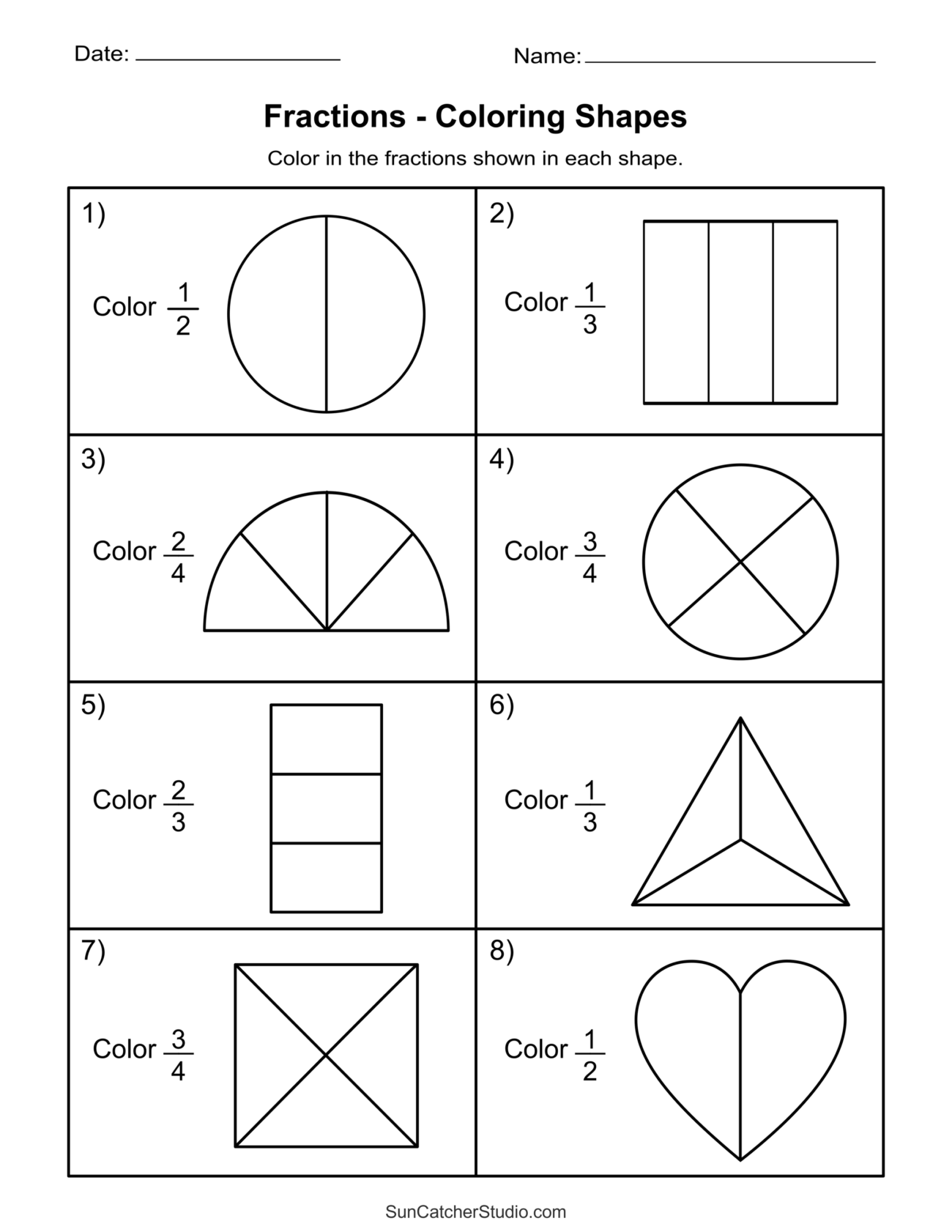 Free Printable Fractions Worksheets Comparing U0026 Identifying Free Printables Monograms Design Tools Patterns U0026 DIY Projects