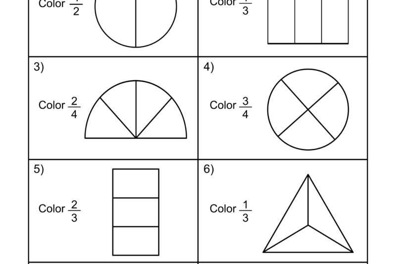 Free Printable Fraction Worksheets Grade 2