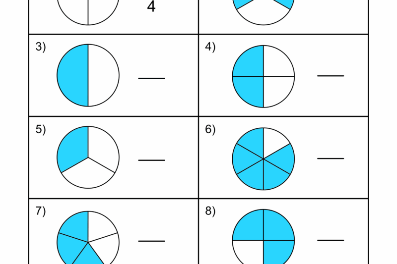 Free Printable 1st Grade Faction Worksheets