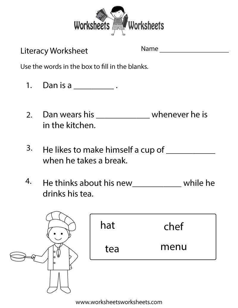 Free Printable Fun Literacy Worksheet Free Printable Fun Literacy Worksheet