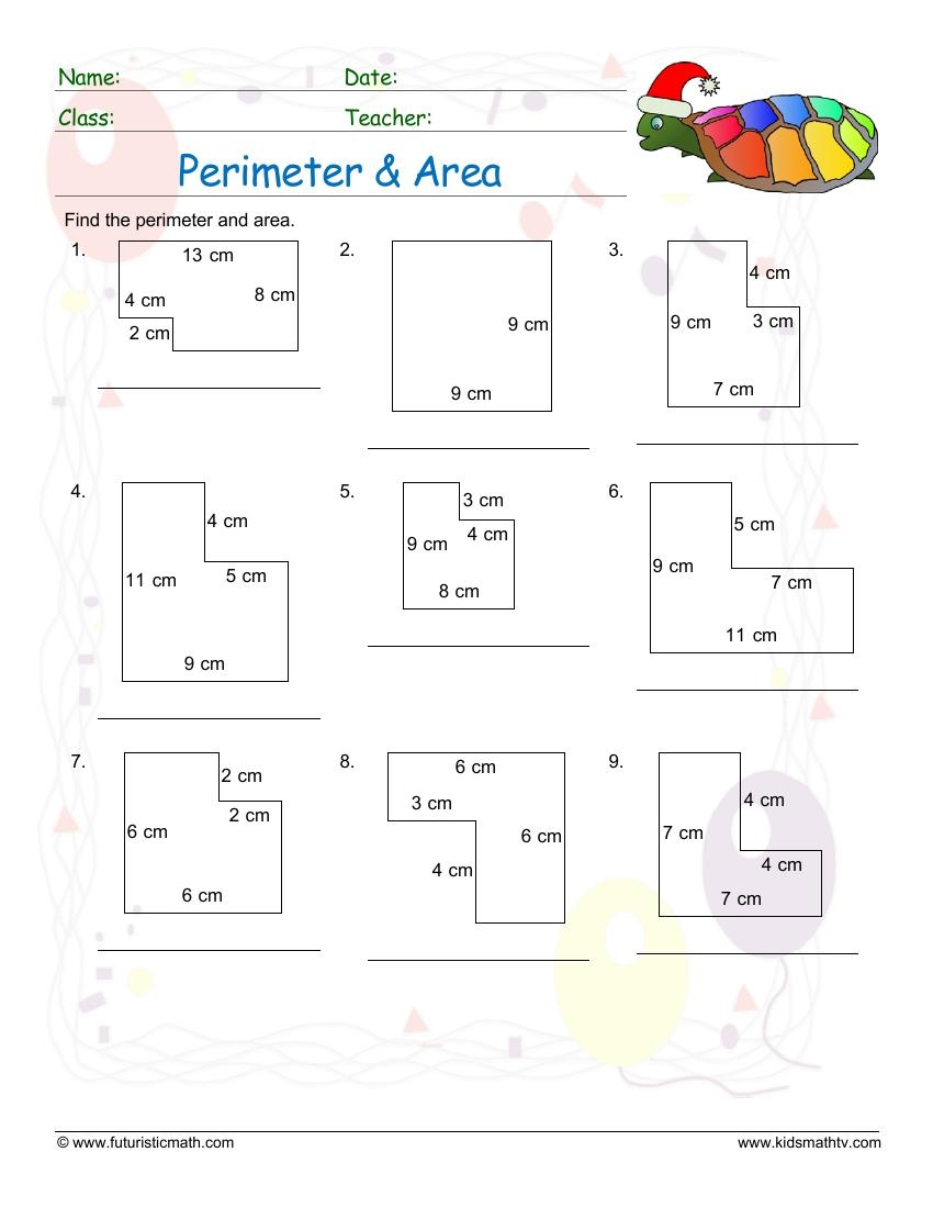 Free Printable Geometric Measurement Worksheets For 3rd Grade Math 