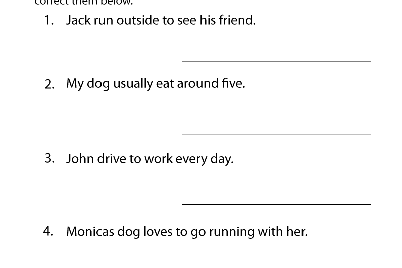 Free Printable Grammar Test Worksheets