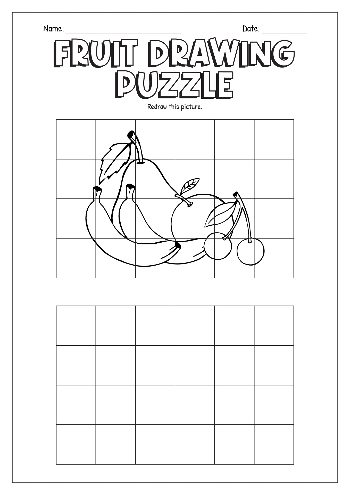 Free Printable Grid Drawing Worksheets For All Ages Worksheets 