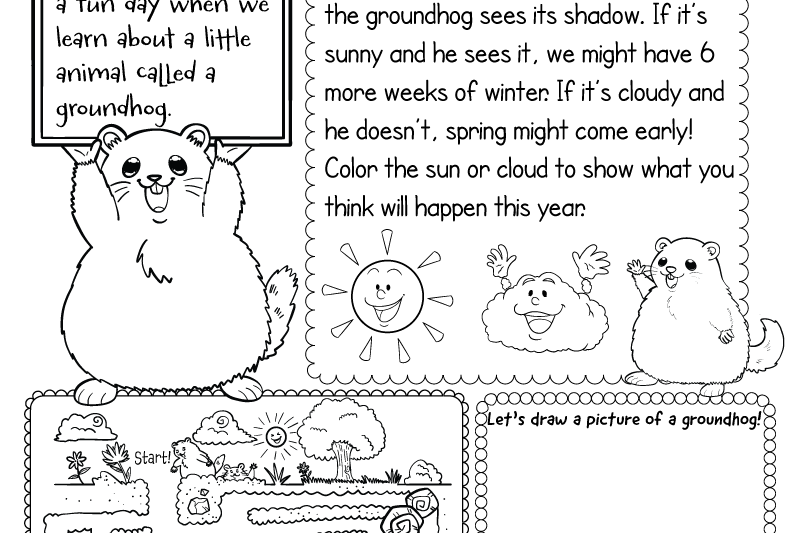 Free Printable Groundhog Worksheet
