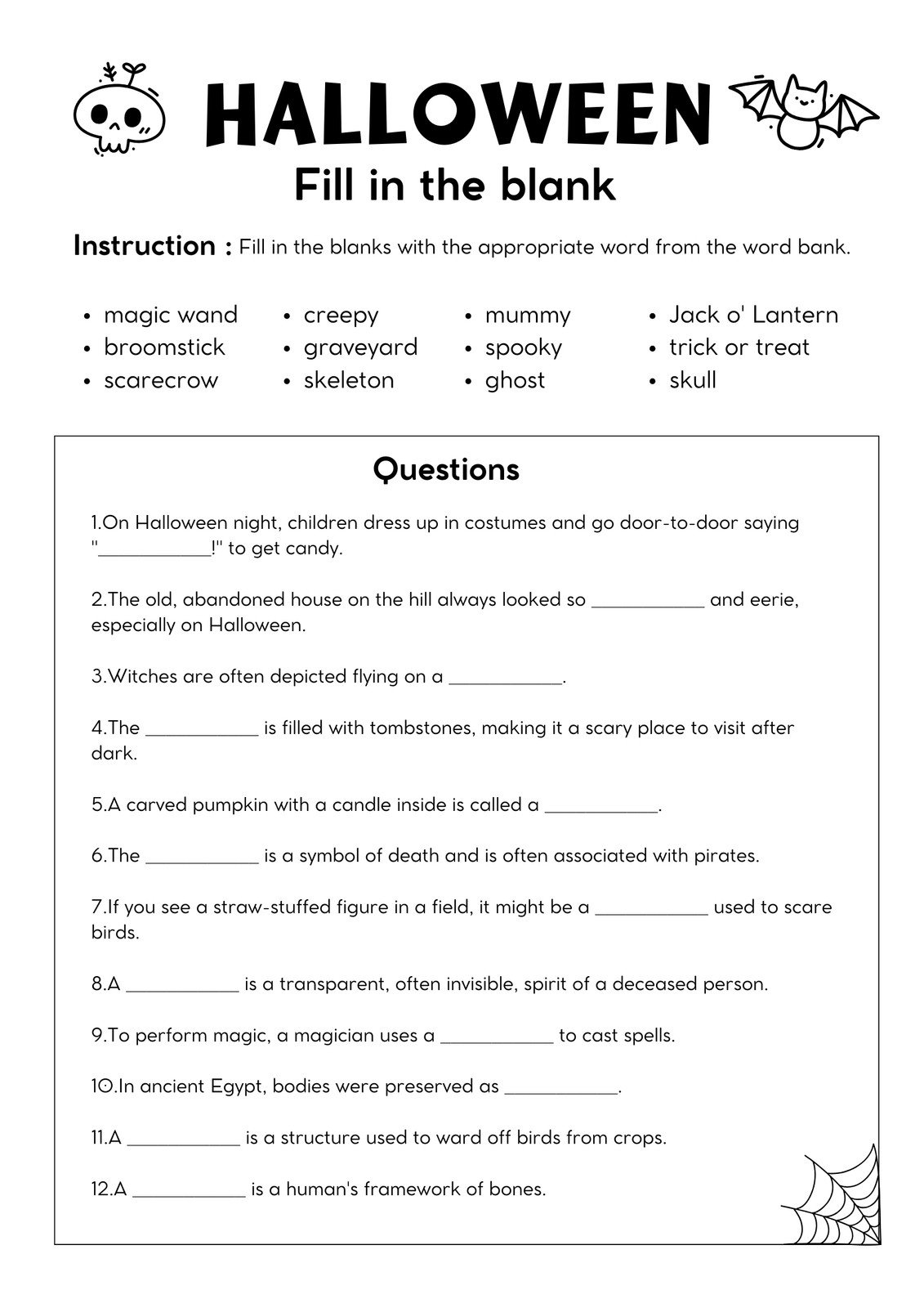 Free Printable Halloween Worksheet Templates To Edit Canva