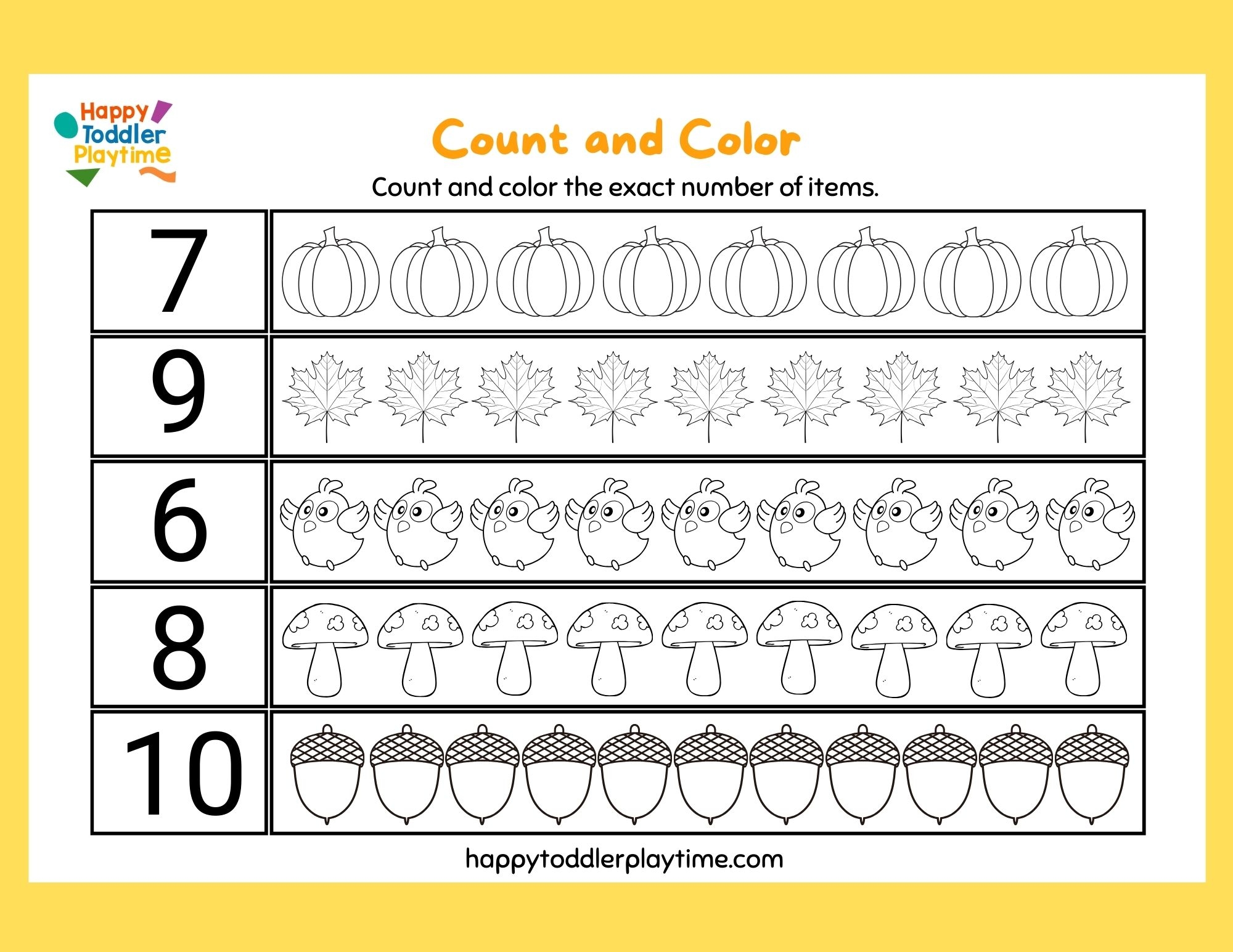 Free Printable Kindergarten Counting Worksheets Happy Toddler 