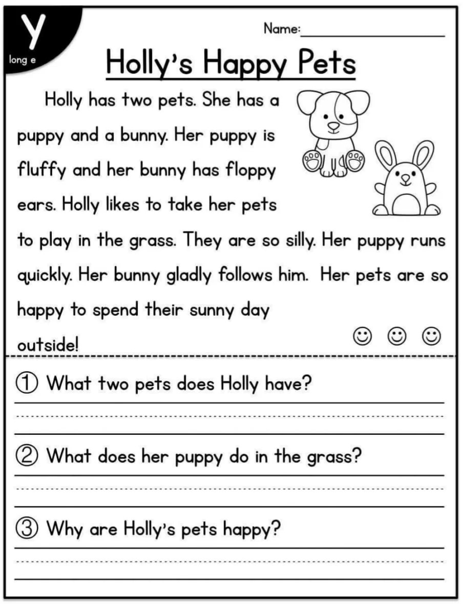 3rd Grade Free Printable Reading Worksheets