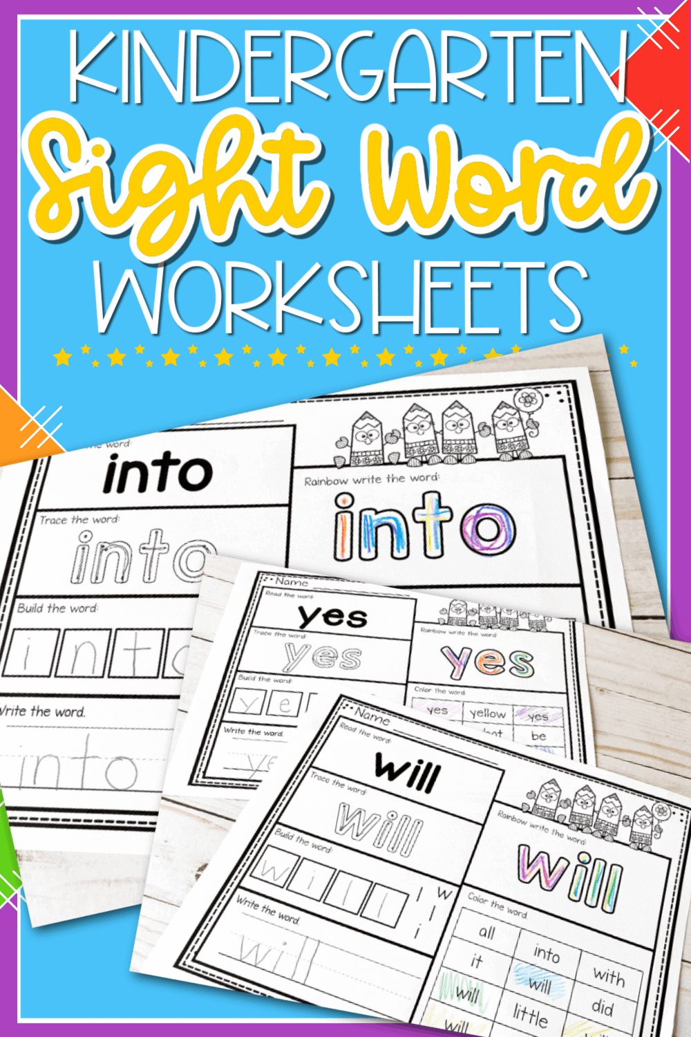 Free Printable Kindergarten Sight Words Worksheets Free Printable Kindergarten Sight Words Worksheets
