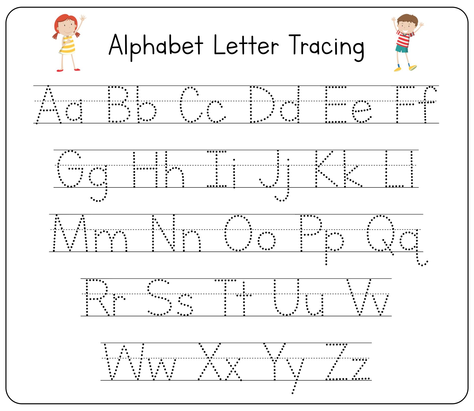 Free Printable Letter Alphabet Tracing Worksheets Worksheets Library