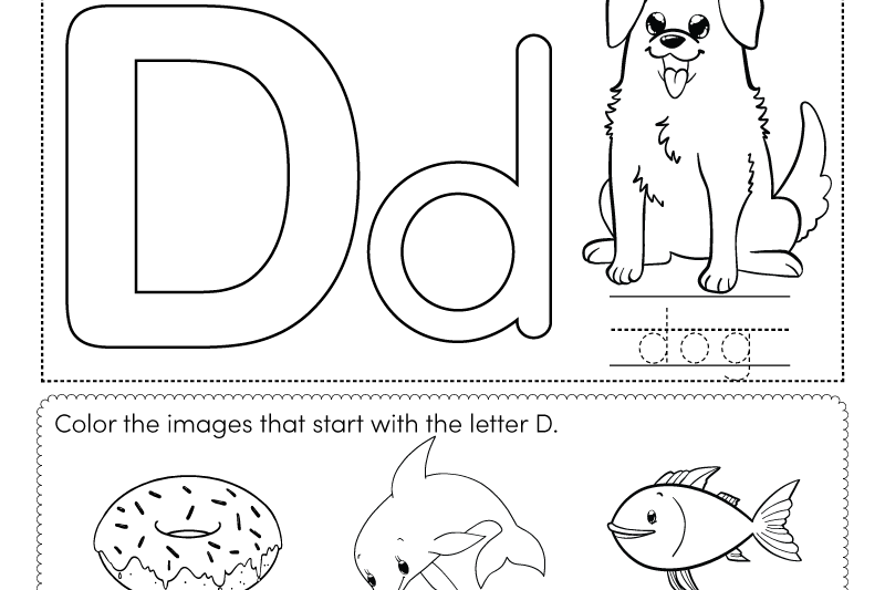 Letter D Preschool Printable