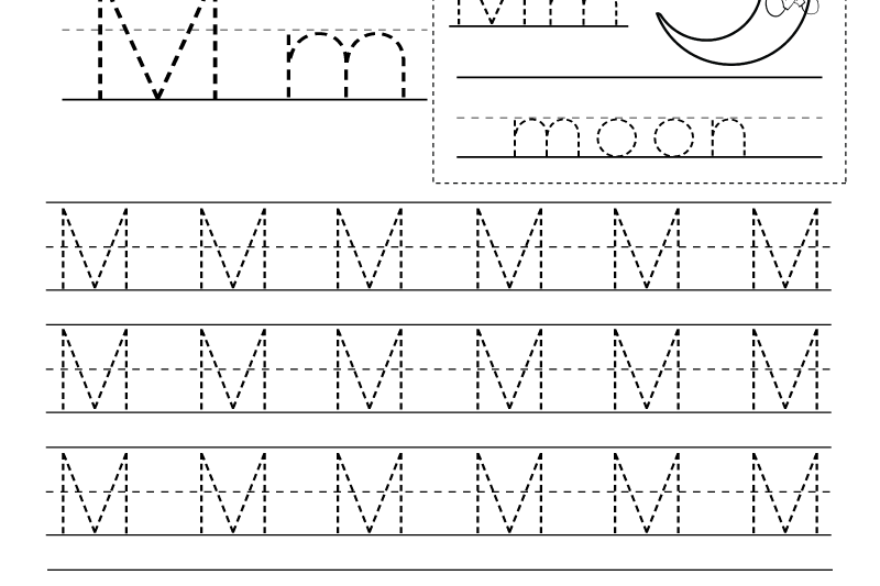 Free Kindergarten Writing Worksheets Letter M